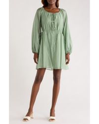 MELLODAY - Tie Front Long Sleeve Dress - Lyst