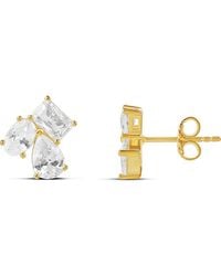 SHYMI - Multi Shape Cubic Zirconia Stud Earrings - Lyst