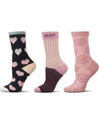 Memoi - Assorted 3-Pack Crew Socks - Lyst