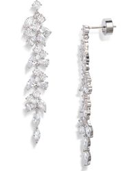 Nordstrom - Scattered Cubic Zirconia Linear Drop Earrings - Lyst