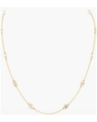 Everlee - Multi Shape Bezel Station Lab Diamond Necklace - Lyst