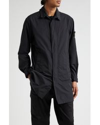 Stone Island - Water Resistant Microtwill Trench Coat - Lyst