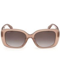 Max Mara - 55Mm Rectangular Sunglasses - Lyst