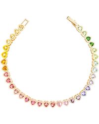 BaubleBar - Kali Rainbow Heart Tennis Bracelet - Lyst