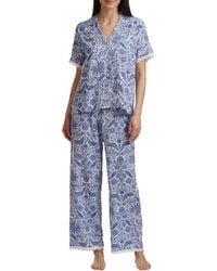 Splendid - Notch Collar Crop Pajamas - Lyst