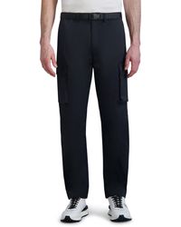 Karl Lagerfeld - Belted Stretch Nylon & Cotton Blend Cargo Pants - Lyst