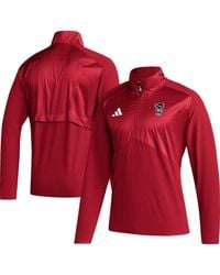 adidas - Nc State Wolfpack Sideline Aeroready Raglan Sleeve Quarter-Zip Jacket - Lyst