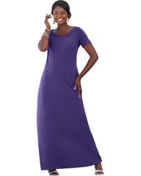 Jessica London - Stretch Cotton T-Shirt Maxi Dress - Lyst