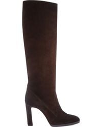 Santoni - Suede High-Heel Boot - Lyst