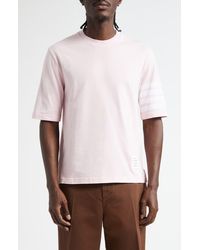 Thom Browne - Bar Cotton Jersey T-Shirt - Lyst