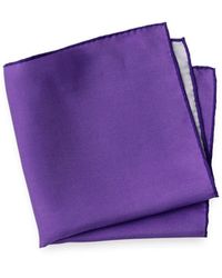 Paul Fredrick - Solid Silk Pocket Square - Lyst