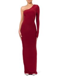 Naked Wardrobe - Hourglass Cutout One-shoulder Long Sleeve Dress - Lyst