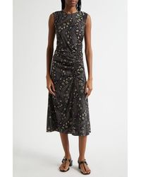 Veronica Beard - Viviana Mixed Floral Print Stretch Silk Dress - Lyst