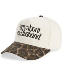 KenzKustomz - Sorry About My Husband Canvas Snapback Baseball Cap - Lyst