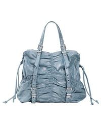 Desigual - Medium Ruched Denim Backpack - Lyst