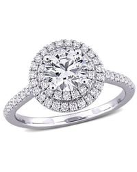 Julianna B - 1-3/8 Ctw Lab-Grown Diamond Halo Ring 14K - Lyst