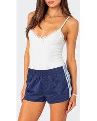 Edikted - Gloria Lace Detail Rib Bodysuit - Lyst