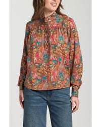 Apny - Ruffle Half-Placket Shirt - Lyst