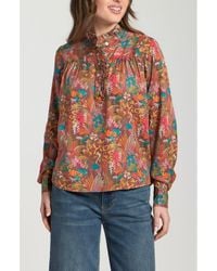 Apny - Ruffle Half-Placket Shirt - Lyst