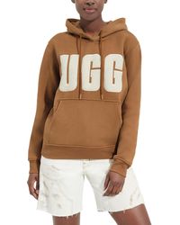 UGG - ® Rey ®fluff Logo Hoodie Fleece/recycled Materials - Lyst