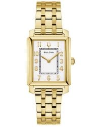 Bulova - Sutton Rectangular Bracelet Watch, 25Mm X 37Mm - Lyst