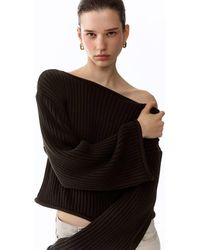 H&M - Rib-Knit Boat-Neck Jumper - Lyst