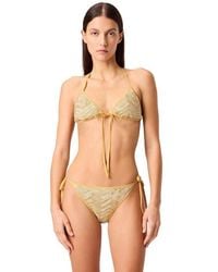Missoni - Triangle Mesh Bikini With Zigzag Pattern And Sequins - Lyst