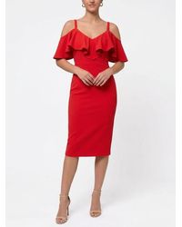 Rachel Roy - Marcella Off The Shoulder Ruffle Midi Dress - Lyst