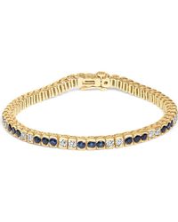 Haus of Brilliance - 14K 1 3/4 Ct Diamond & 5.0 Ct Sapphire Tennis Bracelet - Lyst