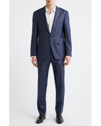 Canali - Capri Trim Fit Wool & Cashmere Peak Lapel Suit - Lyst