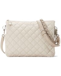 MZ Wallace - Large Crosby Pippa Quilted Linen Crossbody Bag - Lyst
