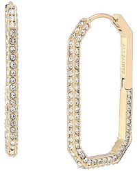 AllSaints - Hattie Crystal Geometric Hoop Earrings - Lyst