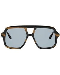 Loewe - Slim Rectangular Sunglasses - Lyst
