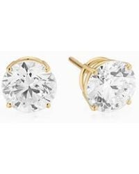Oradina - 14K Solid Luminous 2 Carat Lab Diamond Classic Studs - Lyst