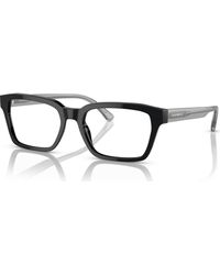 Emporio Armani - 53Mm Rectangle Optical Glasses - Lyst