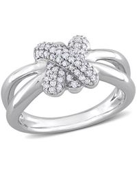 Julianna B - Diamond Love Knot Split-Shank Ring 14K - Lyst