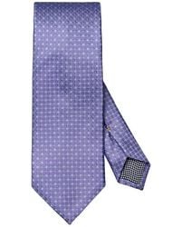 Eton - Geometric Pattern Silk Jacquard Tie - Lyst