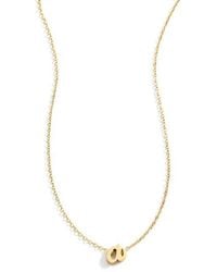 Mint & Lily - Tiny Script Initial Necklace - Lyst