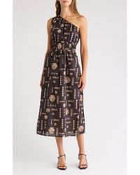 Rails - Selani Floral One-Shoulder Cotton Midi Dress - Lyst