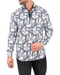Maceoo - Einstein Bamboo Print Cotton Button-Up Shirt - Lyst