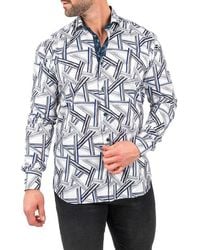 Maceoo - Einstein Bamboo Print Cotton Button-Up Shirt - Lyst