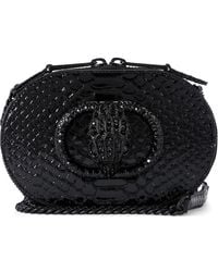 Kurt Geiger - Small Chelsea Croc Embossed Leather Crossbody Bag - Lyst