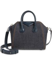 Givenchy - Mini Antigona Denim & Leather Satchel - Lyst