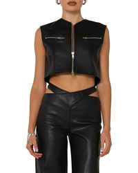 BY.DYLN - By. Dyln Malcom Faux Leather Vest - Lyst