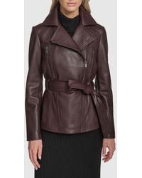 Andrew Marc - Leather Trench Jacket - Lyst
