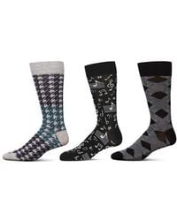 Memoi - Hobby Assorted 3-Pack Crew Socks - Lyst
