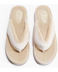 H&M - Velour Flip-Flops - Lyst