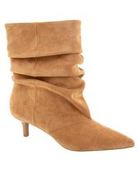 BCBGMAXAZRIA - Dalles Kitten Heel Pointed Toe Scrunch Bootie - Lyst