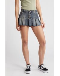 BDG - Kara Pleated Denim Miniskirt - Lyst