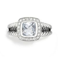 David Yurman - Petite Albion Diamond Halo Cushion Ring - Lyst